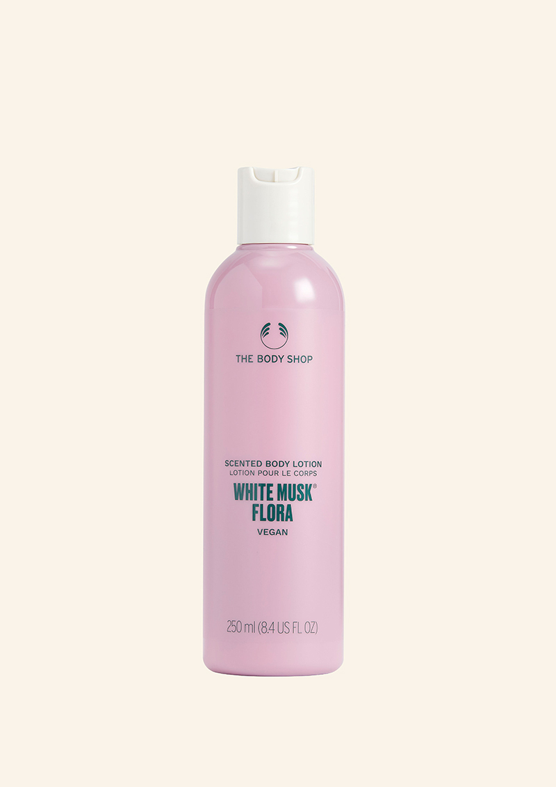 white musk flora body lotion